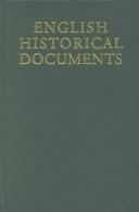 Cover of: English Historical Documents 1042-1189 (English Historical Documents, 1042-1189) by David Douglas