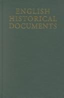 Cover of: English Historical Documents by Harry Rothwell