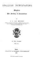 Cover of: Chapters in the History of British Journalism (Chapters in the History of British Journalism, V. 3-4)