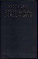 Cover of: English Historical Documents by W.d. Handock