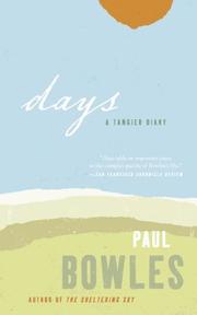 Cover of: Days by Paul Bowles