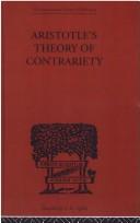 Cover of: Aristotle's Theory of Contrariety