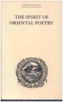 Cover of: The Spirit of Oriental Poetry: Trubner's Oriental Series