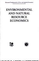 Cover of: Environmental & Natural Resource Economics: Harwood Fundamentals of Applied Economics