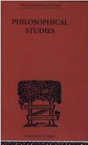 Cover of: Philosophical Studies (International Library of Philosophy)