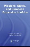 Cover of: Missions, States, and European Expansion in Africa (African Studies)