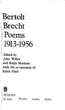 Cover of: Poems 1913-1956 by Bertolt Brecht