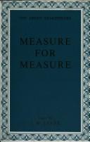 Cover of: Measure for Measure (Arden Shakespeare) by William Shakespeare