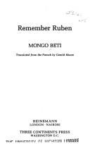 Cover of: Remember Ruben (African Writers Series)