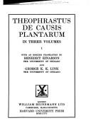 De causis plantarum by Theophrastus