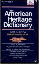 Cover of: The American Heritage Dictionary