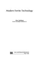 Cover of: Modern Ferrite Technology by Jerry Goldman
