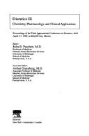 Cover of: Diuretics III: chemistry, pharmacology, and clinical applications : proceedings of the Third International Conference on Diuretics, held April 2-7, 1989, in Mexico City, Mexico