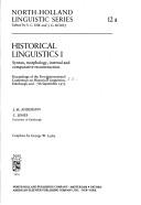 Cover of: Historical Linguistics (Linguistic, Vol 12)