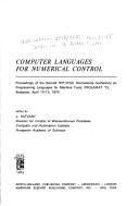 Cover of: Computer languages for numerical control by 