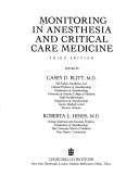 Cover of: Monitoring in anesthesia and critical care medicine