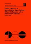 Cover of: Global theory of a second order linear ordinary differential equation with a polynomial coefficient