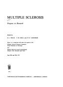Cover of: Multiple sclerosis; progress in research. by Edited  by E. J. Field, T. M. Bell, and P. R. Carnegie.