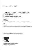 Cover of: Trace elements in igneous petrology.  Edited by C.J. Allegre and S.R. Hart