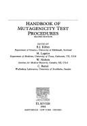 Cover of: Handbook of mutagenicity test procedures