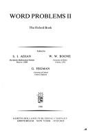 Cover of: Word problems II: the Oxford book