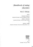 Cover of: Handbook of eating disorders by edited by Graham D. Burrows, Pierre J.V. Beumont, and Regina C. Casper.