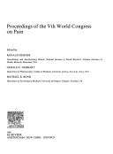 Cover of: Proceedings of the 5th World Congress on Pain (Pain Research and Clinical Management Series, No 3) | R. Dubner