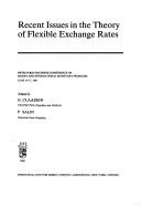Cover of: Recent issues in the theory of flexible exchange rates: Fifth Paris-Dauphine Conference on Money and International Monetary Problems, June 15-17, 1981