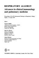 Cover of: Respiratory Allergy: Advances in Clinical Immunology and Pulmonary Medicine  by Gaetano Melillo, Paul M. O'Byrne