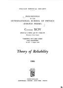 Cover of: Theory of reliability: Varenna on Lake Como, Villa Monastero, 24 July-3 August 1984