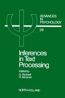 Cover of: Inferences in Text Processing (Advances in Psychology, Vol 29)
