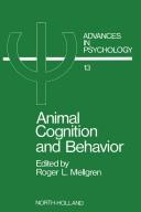 Front cover of Animal cognition and behavior by Unknown