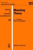 Cover of: Matching Theory (Mathematics Studies) by L. Lovasz