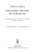 Cover of: Erasmi Opera Omnia : Volume IV-1A