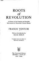 Cover of: Roots of revolution by Franco Venturi