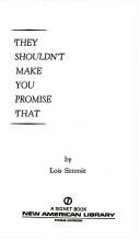 Cover of: They Shouldn't Make You Promise That by Lois Simmie, Lois Simmie