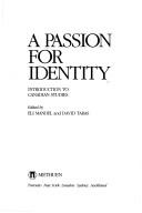 Cover of: A passion for identity by edited by Eli Mandel and David Taras.