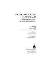 Cover of: Drinking water materials: field observations and methods of investigation