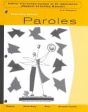 Cover of: Paroles by Sally Sieloff Magnan, Laurey Martin-Berg, William J. Berg, Yvonne Rochette Ozzello