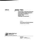 Cover of: Edra two: proceedings of the second annual Environmental Design Research Association conference, October 1970, Pittsburgh, Pennsylvania