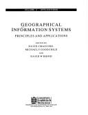 Cover of: Geographical information systems by edited by David J. Maguire, Michael F. Goodchild, and David W. Rhind.