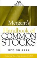 Cover of: Mergent's Handbook of Common Stocks Spring 2007 by Inc. Mergent