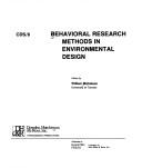 Cover of: Behavioral research methods in environmental design