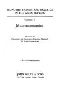 Cover of: Cetm Macroeconomics (Economic theory and practice in the Asian setting)