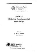 Cover of: Energy: historical development of the concept