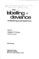 Cover of: Labelling of Deviance by Walter R. Gove