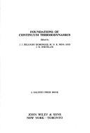 Cover of: Foundations of continuum thermodynamics | J. J. Delgado Domingos