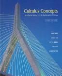 Cover of: Calculus Concepts by Donald R. Latorre, John W. Kenelly, Iris B. Fetta, Cynthia Harris, Laurel L. Carpenter