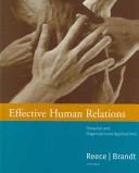 Cover of: Effective Human Relations Personal and Organizational Applications by Barry L. Reece, Rhonda Brandt