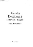 Venda Dictionary by N. J. Van Warmelo